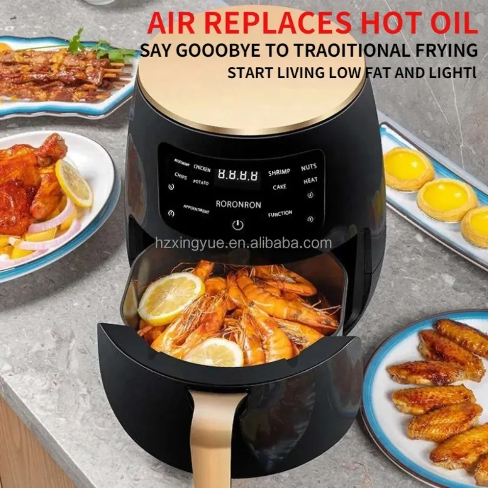 4.5L Large Capacity Air Fryer Plus - Fully Automatic Multi-Functional Touch Screen French Fries Machine with Easy Cooking Presets, Healthy Oil-Free Cooking, and Space-Saving Design for Home Kitchen - 图片 7