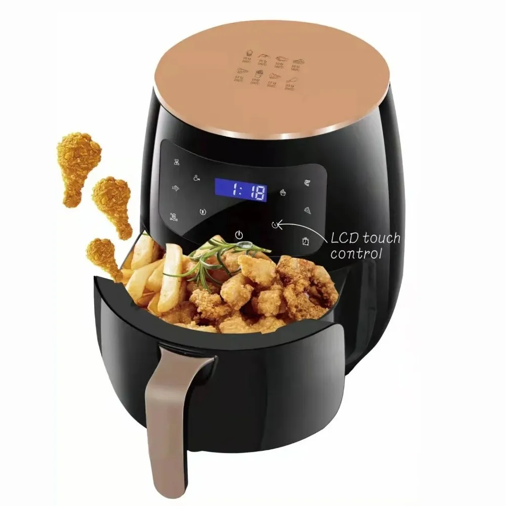 4.5L Large Capacity Air Fryer Plus - Fully Automatic Multi-Functional Touch Screen French Fries Machine with Easy Cooking Presets, Healthy Oil-Free Cooking, and Space-Saving Design for Home Kitchen - 图片 5