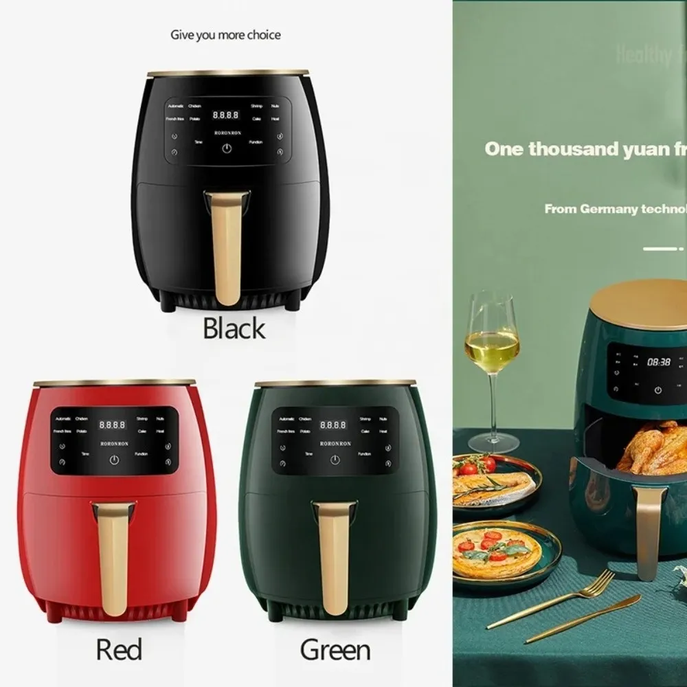 4.5L Large Capacity Air Fryer Plus - Fully Automatic Multi-Functional Touch Screen French Fries Machine with Easy Cooking Presets, Healthy Oil-Free Cooking, and Space-Saving Design for Home Kitchen - 图片 3